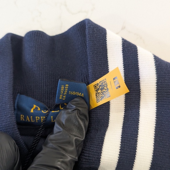 POLO RALPH LAUREN US Open Baseball Jacket Navy White Womens S NWT $298 Varsity - Picture 8 of 17